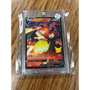 Pokemon Lance's Charizard V SWSH133 Black Star Promo Celebrations 25th Anniv.
